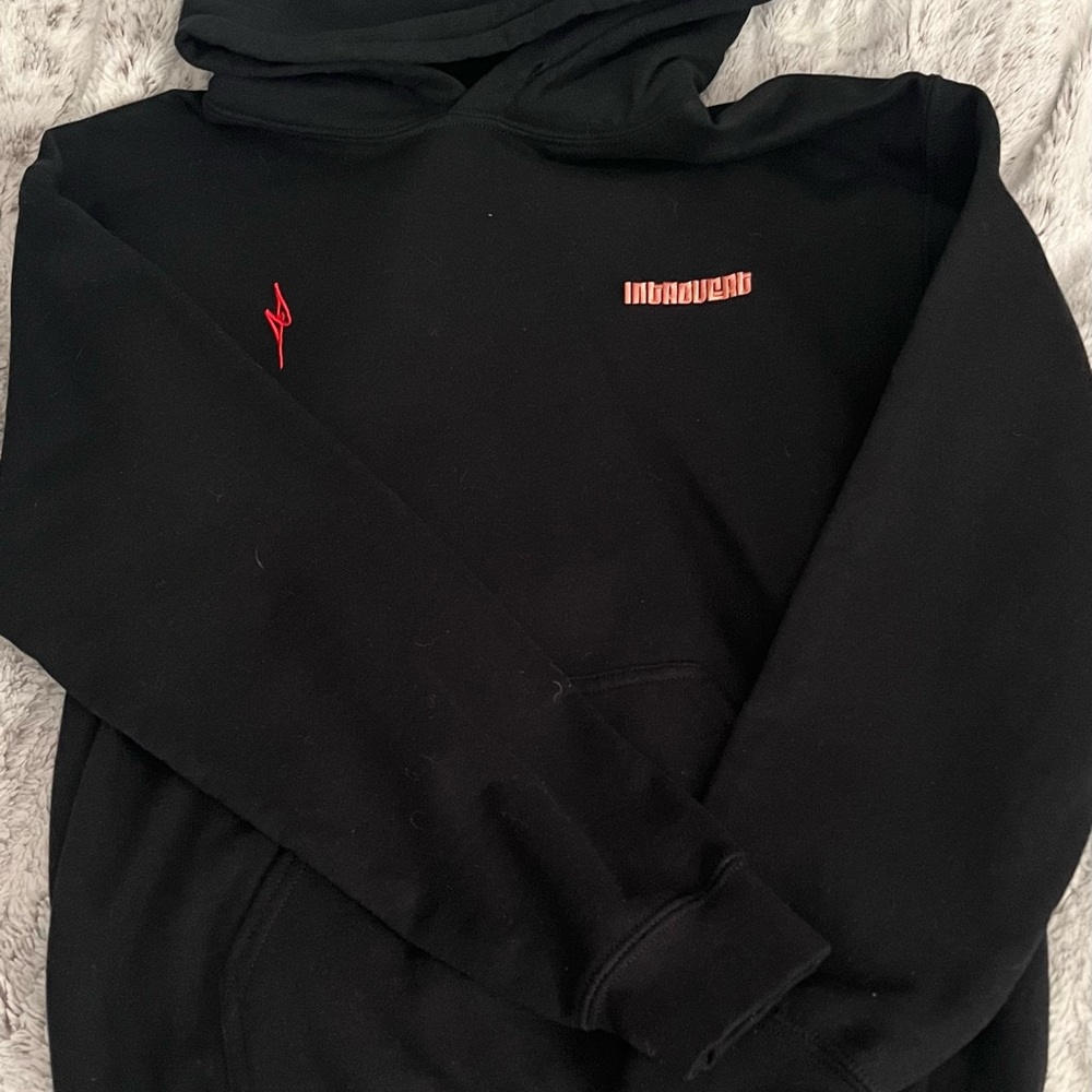 Gildan Black Hoodie with Hand-Drawn Design